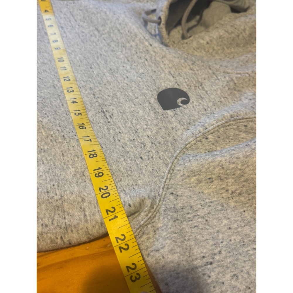 Carhartt W  Size Med. 8-10 Gray Relaxed Fit Clarksburg Graphic Sleeve Hoodie‎ - Picture 8 of 9